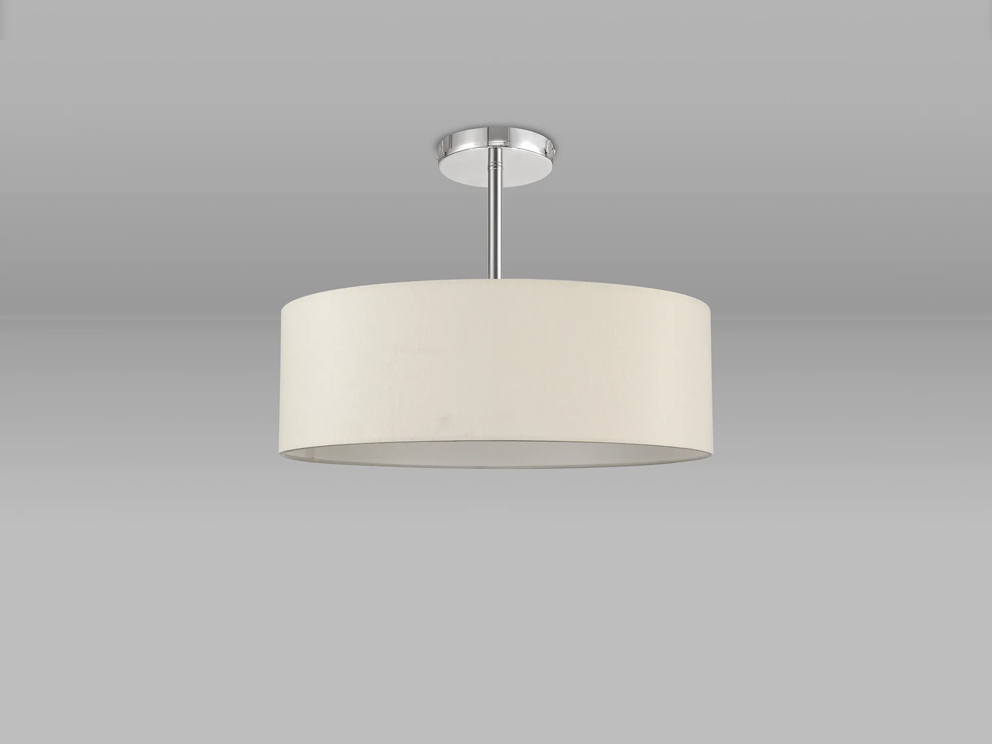 Baymont 45cm Semi Flush 5 Light Polished Chrome, Ivory Pearl DK0722  Deco Baymont CH IV